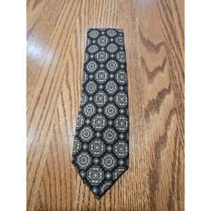 NEW Joseph Abboud Brown White & Blue Flower Designer NeckTie MSRP $79.50 61”